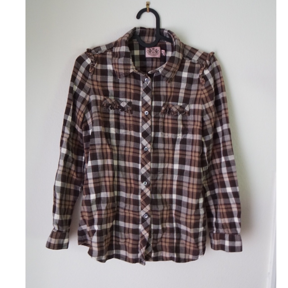 Juicy Couture Plaid button down shirt